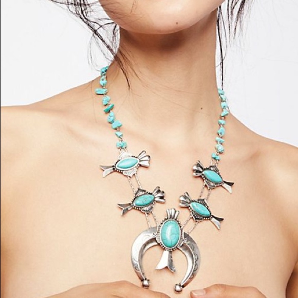 Free People Desert Dweller Squashblossom Necklace